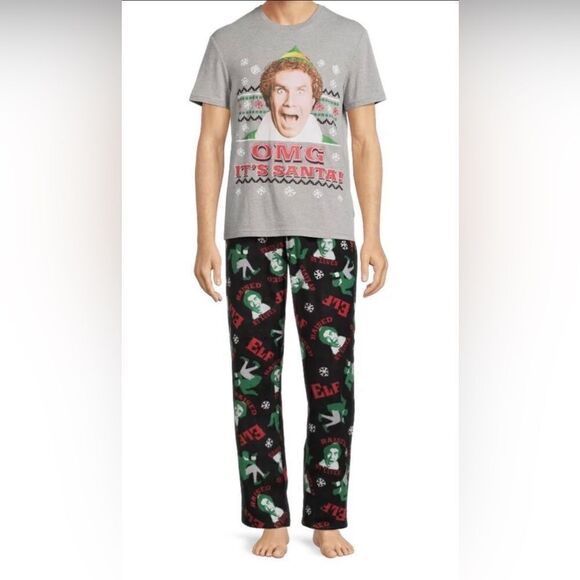 Elf “OMG, It’s Santa 2pc sleep set sz Large - Picture 3 of 6